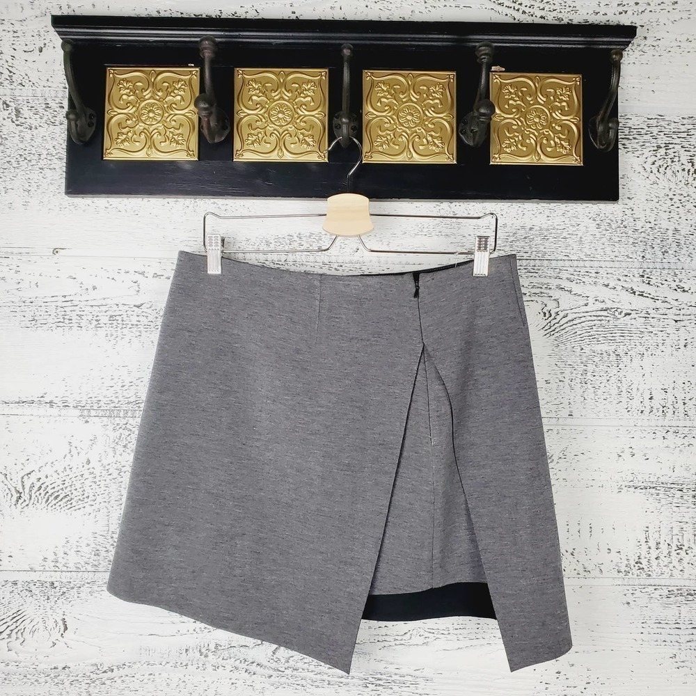 Trouvé Knit Mini Skirt Size M Side Slit Preppy Casual Soft Stretchy Fit Academia
